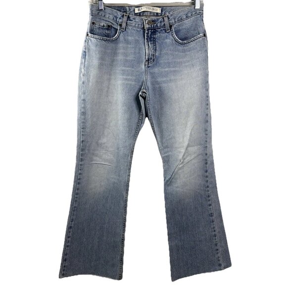 VTG Express 9/10 (Actual 30x27.5) LightWash Low Rise Flare Jeans 100% Cotton EUC - Picture 12 of 13
